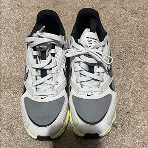 Nike Zoom Air Light Gray and Neon Yellow Sneakers